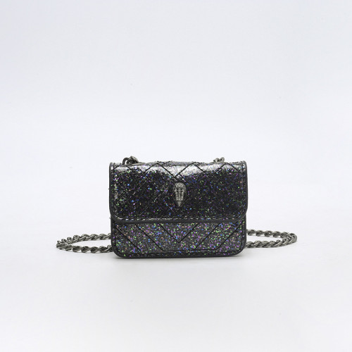 Colorful sequin mini bag with diamond grid embroidery thread mouth red envelope, single shoulder crossbody chain bag