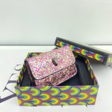 Colorful sequin mini bag with diamond grid embroidery thread mouth red envelope, single shoulder crossbody chain bag