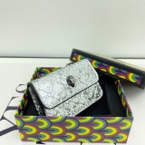 Colorful sequin mini bag with diamond grid embroidery thread mouth red envelope, single shoulder crossbody chain bag