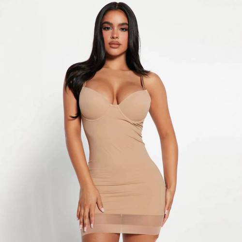 Backless camisole dress with chest cotton