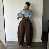 Loose silhouette pants