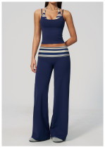 Two piece striped sports suit
