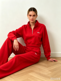 High quality cotton women's set long sleeved jacket and long pants two-piece set