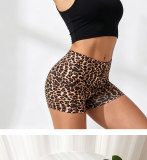 Leopard print 2-in-1 safety pants yoga boxer underwear A1051659074736