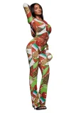 Printed Hooded Long Sleeved Two-piece Set HR25071-2