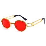 Women Sun glasses Diamond Rhinestone Oval Sunglasses