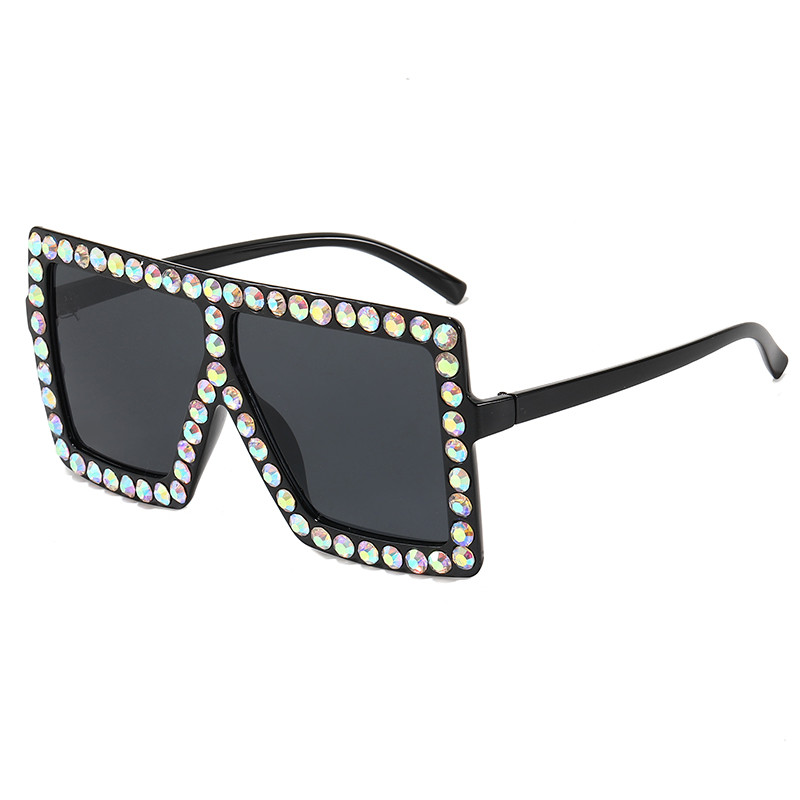 Wholesale Oversize Square Rhinestones Women Sunglasses - Superhot Eyewear