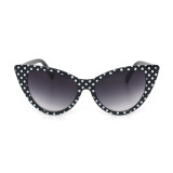 50s Fashion Cateye Sun glasses Retro Vintage Polka Dot Cat Eye Sunglasses