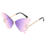 Fashion Ladies Rimless Butterfly Sunglasses