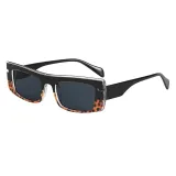 Fashion Retro Vintage Solid Plastic Small Rectangle Sunglasses