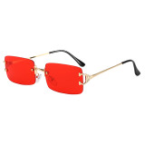 Rimless Rectangle Sunglasses