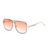 Men Women Square Metal Frame Outdoor Sunglasses