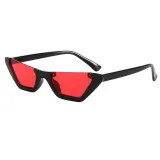 Women Brand Designer Half Frame Shades Small Cat Eye Sunglasses