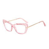 Women Cat Eye Blue Light Blocking Glasses Spring Hinges Lady Office Computer Eyeglasses