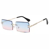 Rimless Rectangle Sunglasses
