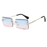 Rimless Rectangle Sunglasses