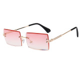 Rimless Rectangle Sunglasses