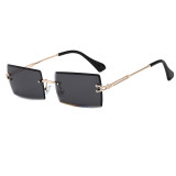 Rimless Rectangle Sunglasses