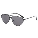 Metal Oval Cat Eye Sunglasses