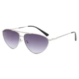 Metal Oval Cat Eye Sunglasses