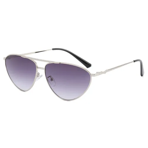 Metal Oval Cat Eye Sunglasses
