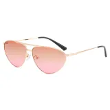 Metal Oval Cat Eye Sunglasses
