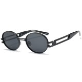Retro Oval Metal Sunglasses