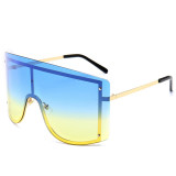  Oversized Designer Shield Sunglasses