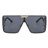 Big Frame Flat Top Oversized Sunglasses