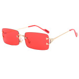 Rimless Rectangle Sunglasses