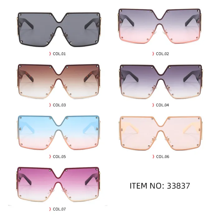Oversize UV400 Gradient Shades Sunglasses