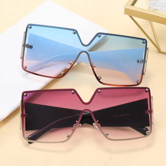 Oversize UV400 Gradient Shades Sunglasses