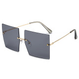 Square Oversized Rimless Sunglasses
