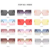 Square Oversized Rimless Sunglasses