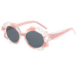 Round Big Frame UV400 Women Shades Sunglasses