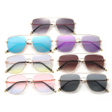 Metal Frame UV400 Gradient Shades Sunglasses