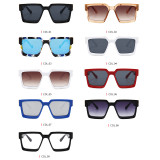 Men Women Square Oversized UV400 Black Shades Sunglasses