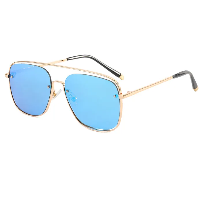 Metal Frame UV400 Gradient Shades Sunglasses