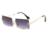 Rimless Rectangle Sunglasses