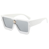 Luxury Flat Top One piece Lens Men Women Oversize Shades Sunglasses