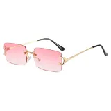 Rimless Rectangle Sunglasses
