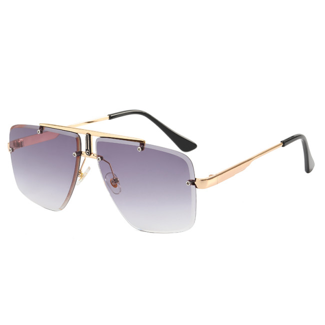 Metal Frame UV400 Gradient Shades Sunglasses