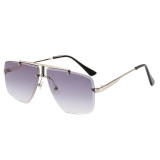 Metal Frame UV400 Gradient Shades Sunglasses