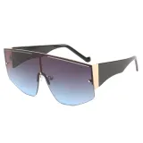 One Piece Lens Oversize Shades Sunglasses