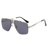 Metal Frame UV400 Gradient Shades Sunglasses
