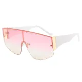One Piece Lens Oversize Shades Sunglasses