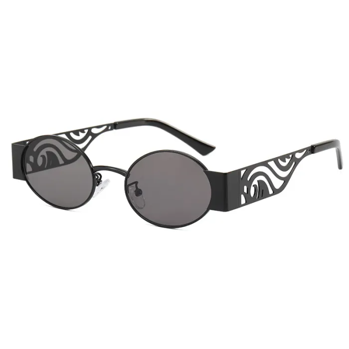 Metal Frame Steam punk Small Round Sunglasses