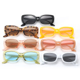Retro Solid Plastic Small Rectangle Sunglasses