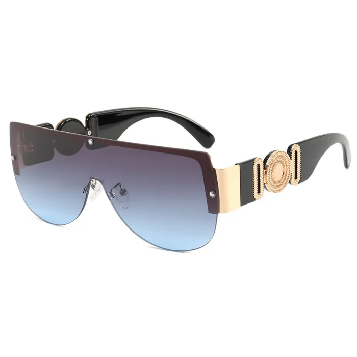 One Piece Lens Oversize Shades Sunglasses