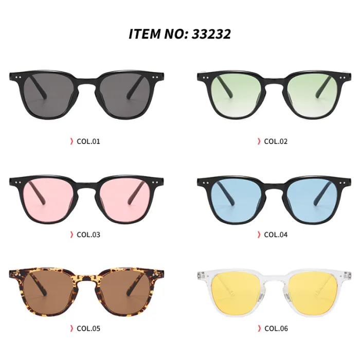Men Women Retro Square Sunglasses